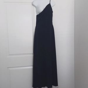 AMSALE size 4 navy blue A-line evening gown. Can fit size 6 and 8.